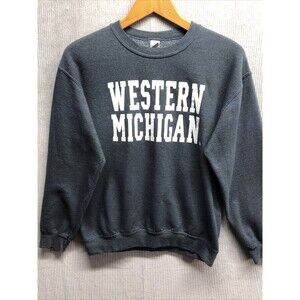 Gildan Heavy Blend Western Michigan Sweatshirt Size M Gray Crew Neck